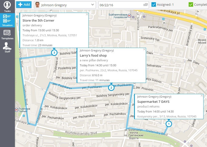 Better Tasks. Predict the time, know the distance, see the route